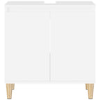 Armario para lavabo madera contrachapada blanco 58x33x60 cm