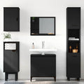 Armario para lavabo madera contrachapada negro 58x33x60 cm