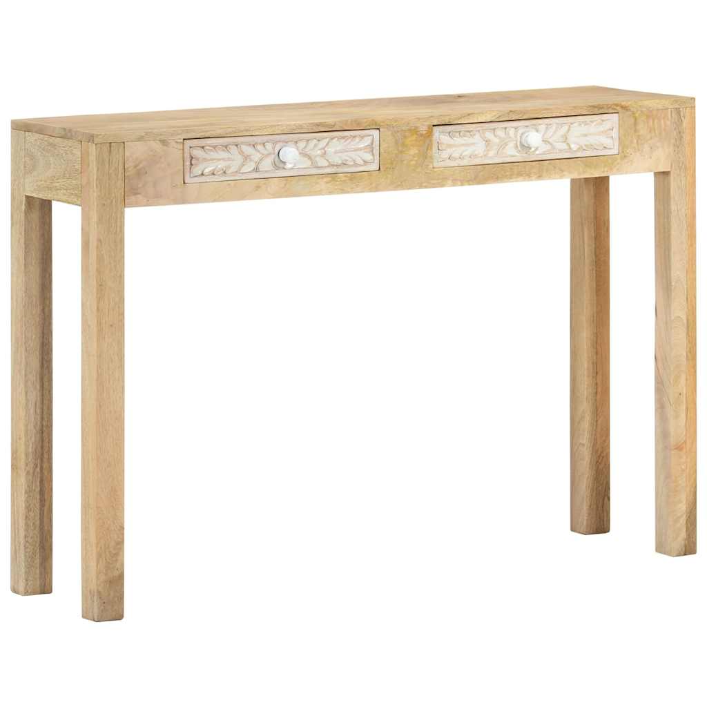 Mesa consola madera maciza de mango decolorada 110x30x75 cm