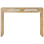 Mesa consola madera maciza de mango decolorada 110x30x75 cm