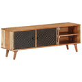 Mueble de TV madera maciza de acacia 112x30x40 cm