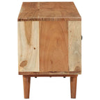 Mueble de TV madera maciza de acacia 112x30x40 cm