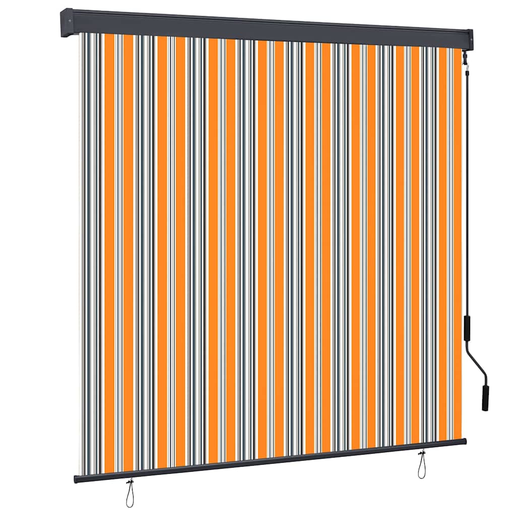 Estor enrollable Amarillo y Azul 180 x 250 cm Tela y Aluminio