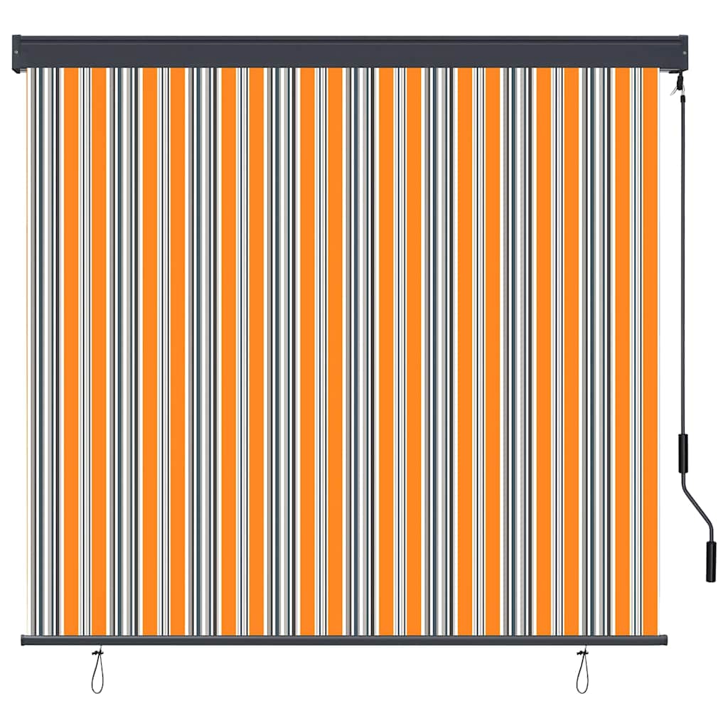 Estor enrollable Amarillo y Azul 180 x 250 cm Tela y Aluminio