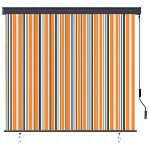 Estor enrollable Amarillo y Azul 180 x 250 cm Tela y Aluminio