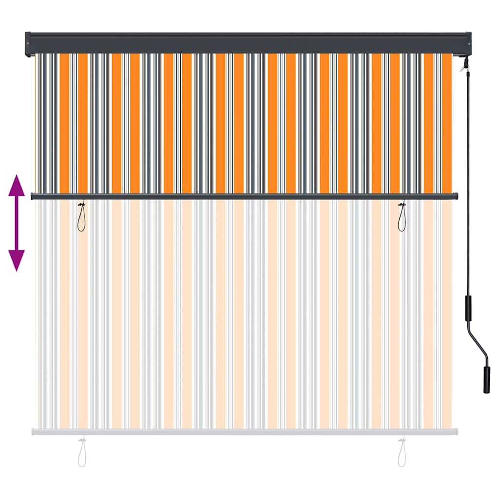 Estor enrollable Amarillo y Azul 180 x 250 cm Tela y Aluminio