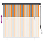 Estor enrollable Amarillo y Azul 180 x 250 cm Tela y Aluminio