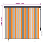 Estor enrollable Amarillo y Azul 180 x 250 cm Tela y Aluminio