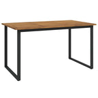 Mesa de jardín con patas en U madera maciza acacia 148x80x75 cm