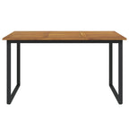 Mesa de jardín con patas en U madera maciza acacia 148x80x75 cm