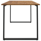 Mesa de jardín con patas en U madera maciza acacia 148x80x75 cm
