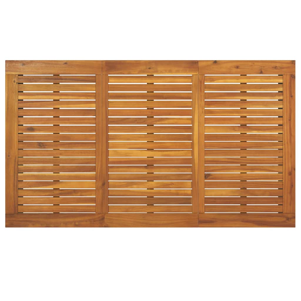 Mesa de jardín con patas en U madera maciza acacia 148x80x75 cm