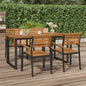 Mesa de jardín con patas en U madera maciza acacia 148x80x75 cm