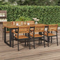 Mesa de jardín con patas en U madera maciza acacia 148x80x75 cm