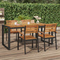 Mesa de jardín con patas en U madera maciza acacia 148x80x75 cm