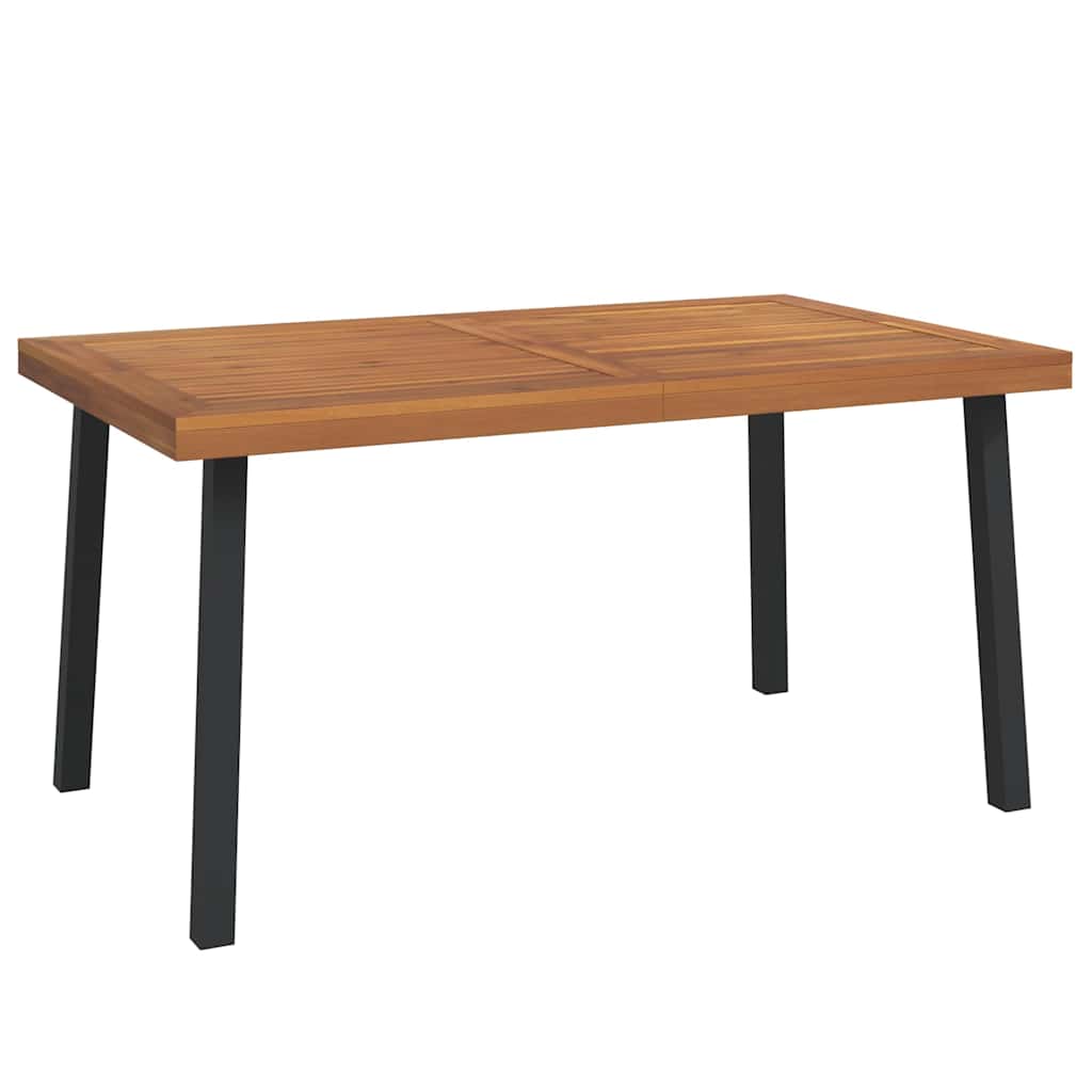 Solid acacia wood garden table 150x90x75 cm