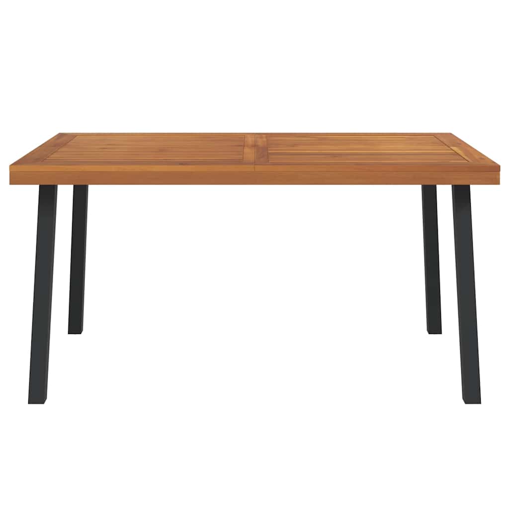 Solid acacia wood garden table 150x90x75 cm