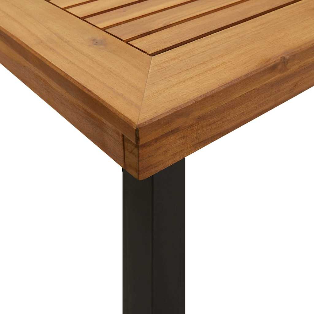 Solid acacia wood garden table 150x90x75 cm