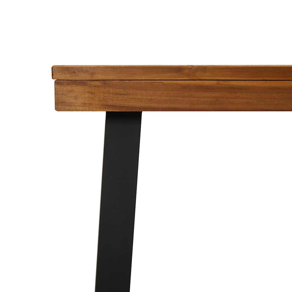 Solid acacia wood garden table 150x90x75 cm