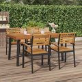 Solid acacia wood garden table 150x90x75 cm