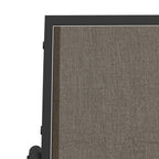 Banco mecedora jardín acero y textilene marrón 120,5x76x86,5 cm