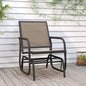 2-Piece Outdoor Rocking Chair Set Steel and Textilene Black 61x76x87 cm