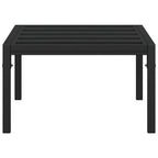 Mesa de centro de jardín acero negro 60x60x35 cm