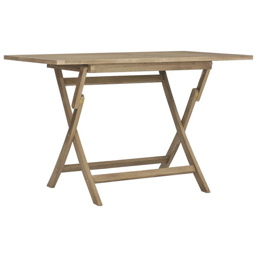 Folding Solid Teak Garden Table 120x70x75 cm