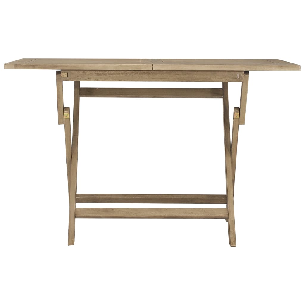 Mesa de jardín plegable madera maciza de teca 120x70x75 cm