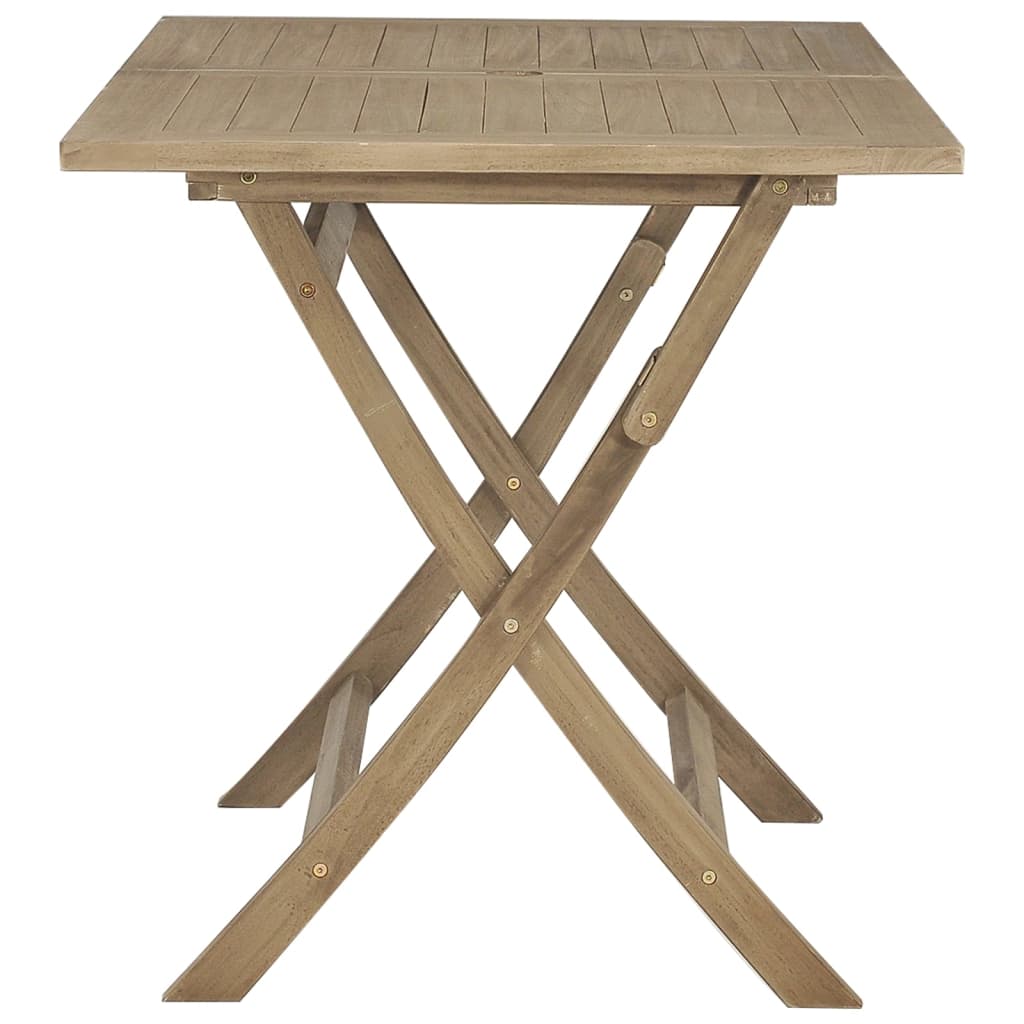 Mesa de jardín plegable madera maciza de teca 120x70x75 cm