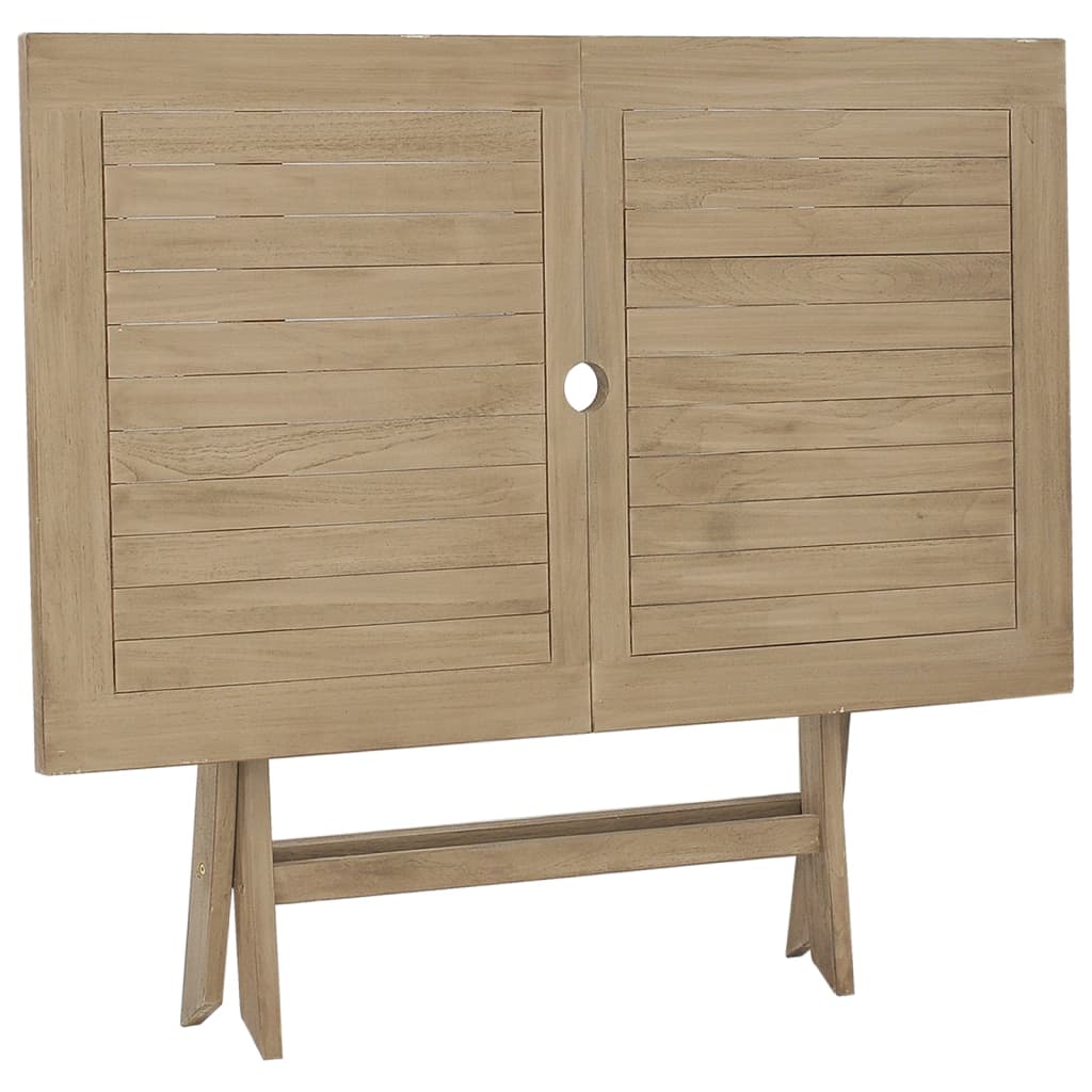 Mesa de jardín plegable madera maciza de teca 120x70x75 cm