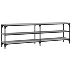 Mueble de TV madera contrachapada gris Sonoma 160x30x50 cm