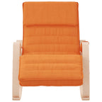 Silla mecedora de tela amarillo oscuro
