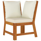 Juego comedor de jardín 4 pzas con cojines madera maciza acacia