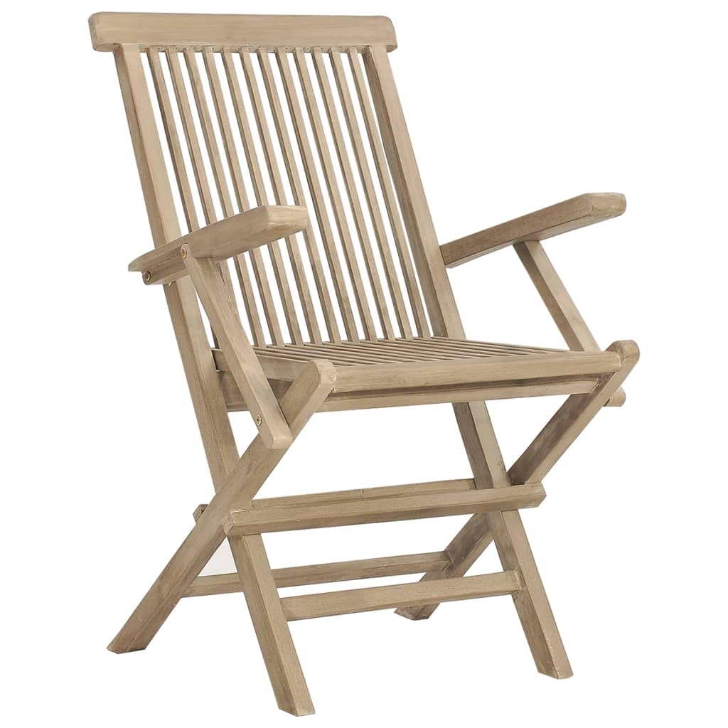 Juego de comedor de jardín 5 piezas madera maciza de teca