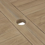 Juego de comedor de jardín 5 piezas madera maciza de teca