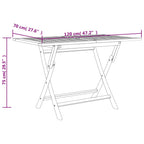 Juego de comedor de jardín 5 piezas madera maciza de teca
