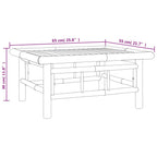 Set de muebles de jardín 4 piezas bambú con cojines gris oscuro
