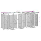 Cobertizo para 4 cubos de basura madera acacia 280x89x117cm