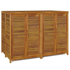 Caixa de arrumação de jardim madeira maciça acácia 140x87x104 cm