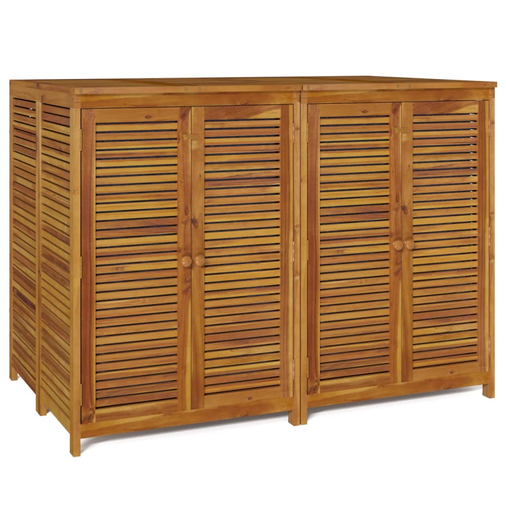 Caixa de arrumação de jardim madeira maciça acácia 140x87x104 cm