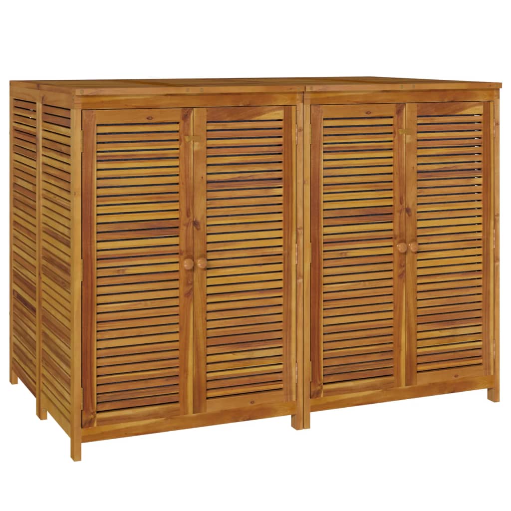 Caixa de arrumação de jardim madeira maciça acácia 140x87x104 cm