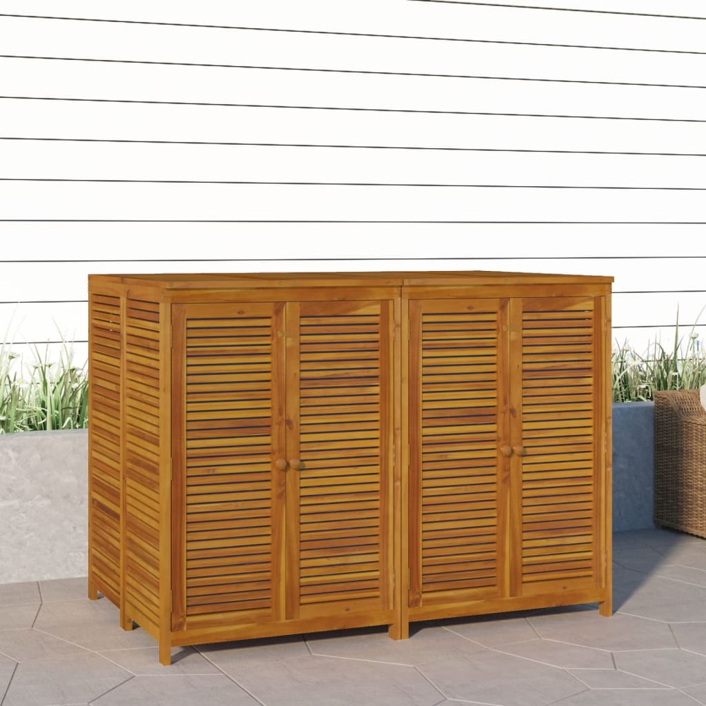 Caixa de arrumação de jardim madeira maciça acácia 140x87x104 cm