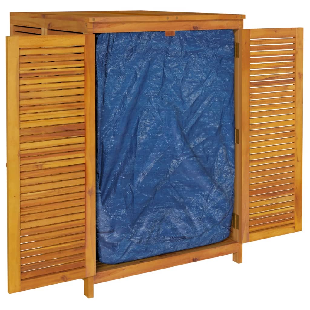 Caixa de arrumação de jardim madeira maciça acácia 140x87x104 cm