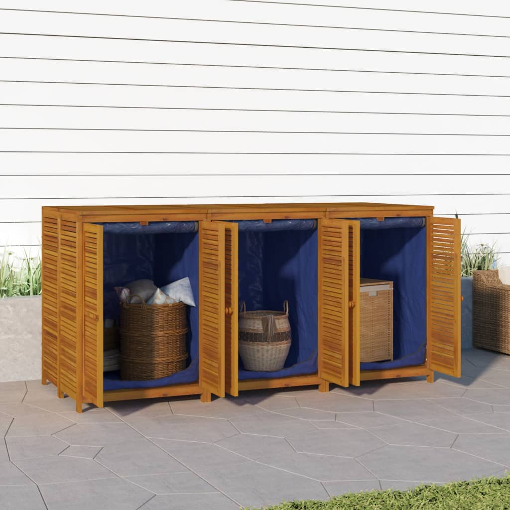 Caixa de arrumação de jardim madeira maciça acácia 140x87x104 cm