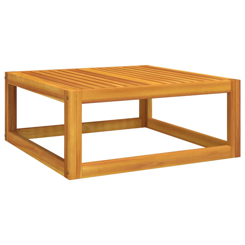 Juego muebles de jardín 12 pzas madera maciza y cojines verdes