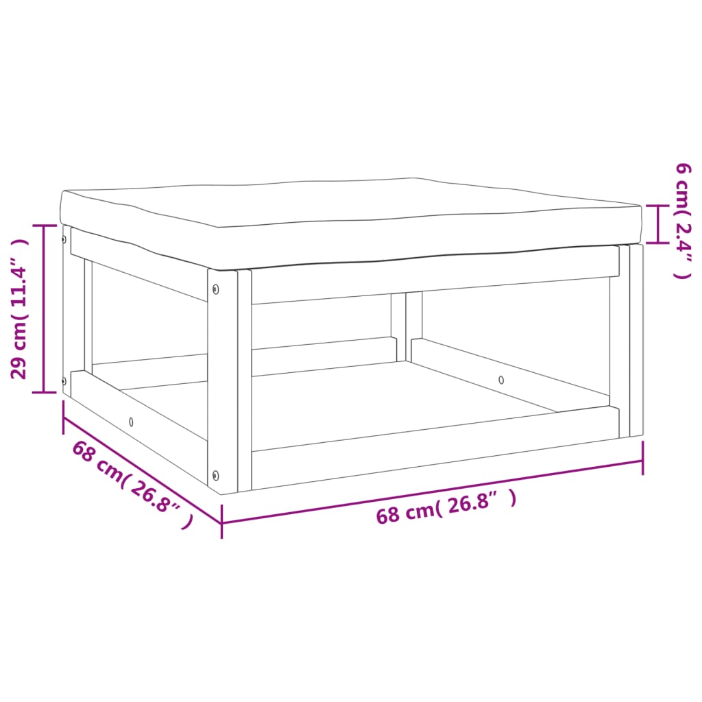 Juego muebles de jardín 12 pzas madera maciza y cojines verdes