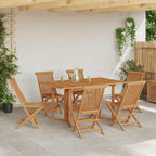Conjunto de Comedor de Jardín 7 pcs Marrón