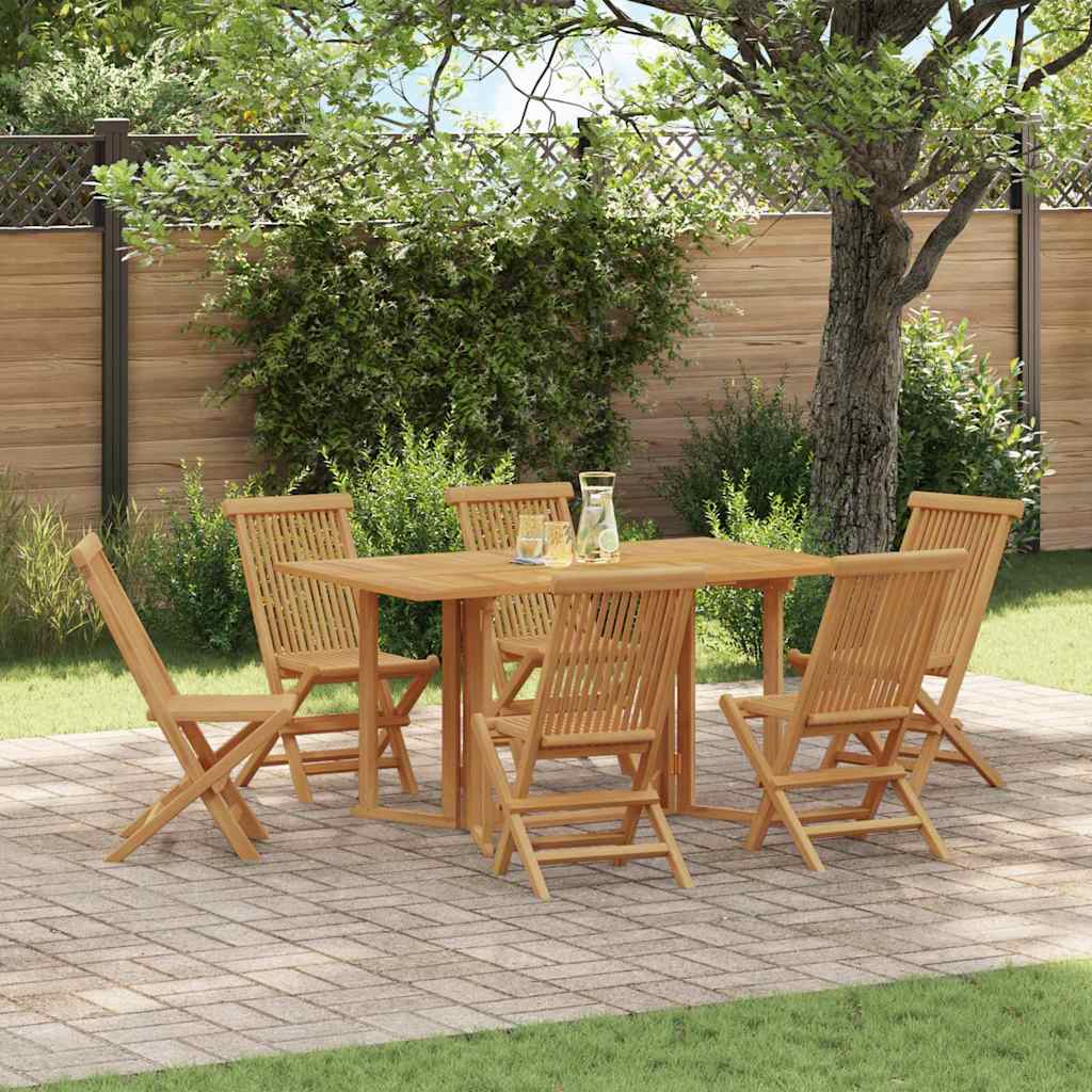 Conjunto de Comedor de Jardín 7 pcs Marrón