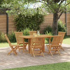 Conjunto de Comedor de Jardín 7 pcs Marrón